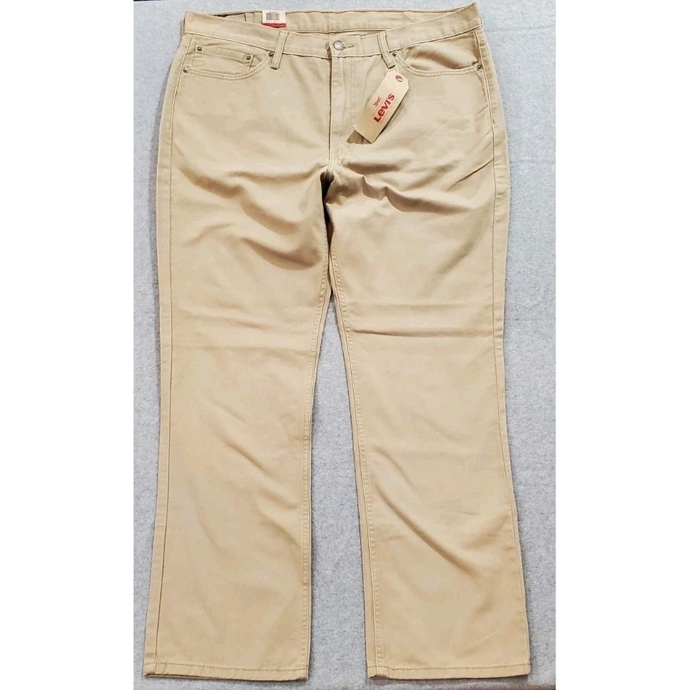 Levi's 514 Men's Straight Fit Jeans Beige Tan, Size‎ 40x32 - IRREGULAR